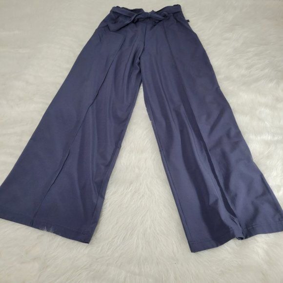Lululemon Cadet Blue Noir Wide Leg High Rise Pants Women's 6 - Picture 6 of 16